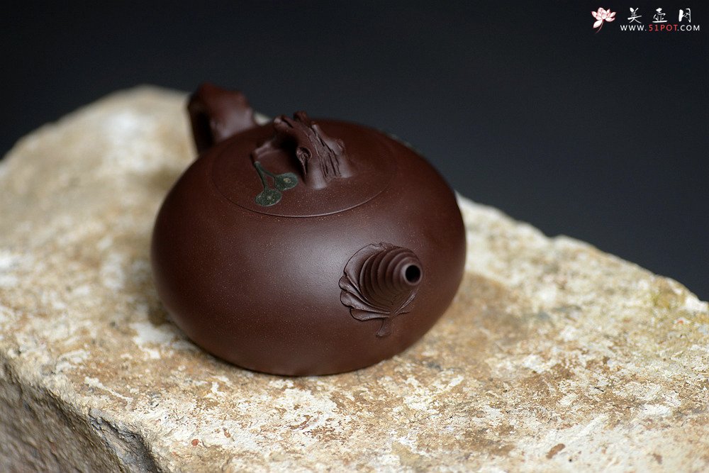 紫砂壶图片：崔巍健最新原创作品 银杏壶 原矿紫泥  - 美壶网