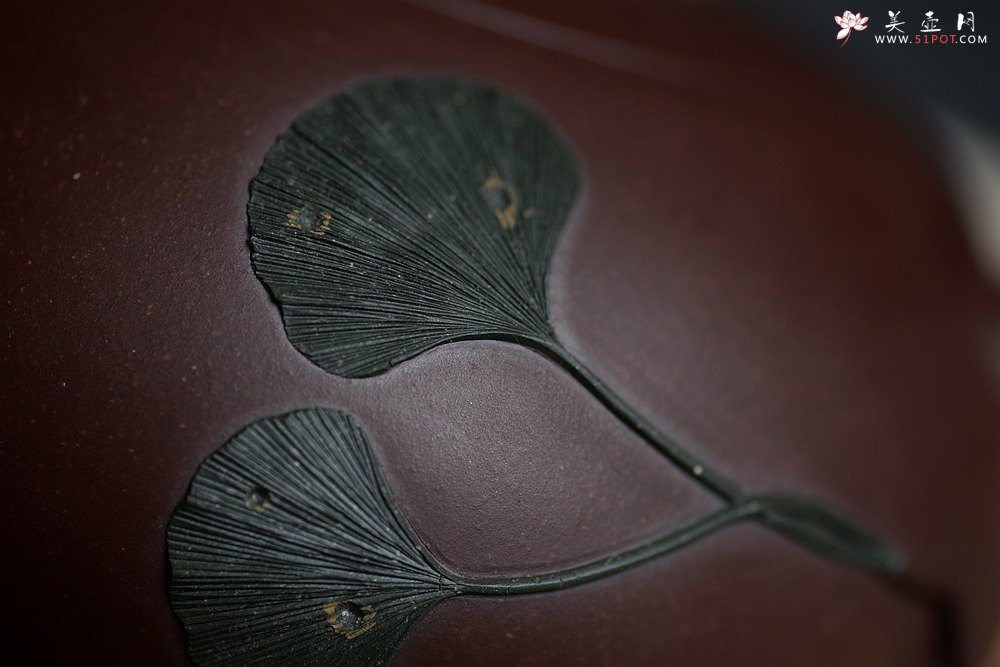 紫砂壶图片：崔巍健最新原创作品 银杏壶 原矿紫泥  - 美壶网