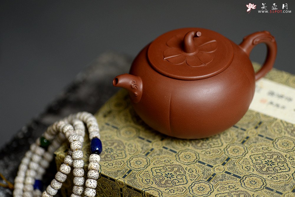 紫砂壶图片：曲峰原创作品 全手柿意 事事如意 精品花货 - 美壶网