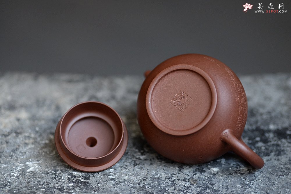 紫砂壶图片：曲峰精品 国师和石装饰 传统刹凹 全手掇只 推荐细品~ - 美壶网