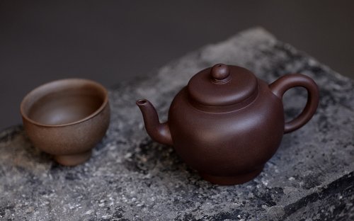 泓渝山房紫砂壶 全手宫灯 端庄大气 典雅优美 原矿紫泥