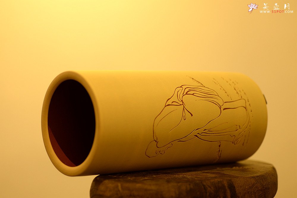 紫砂壶图片：禅语~ 素雅装点 扦筒 刀法精到 - 美壶网