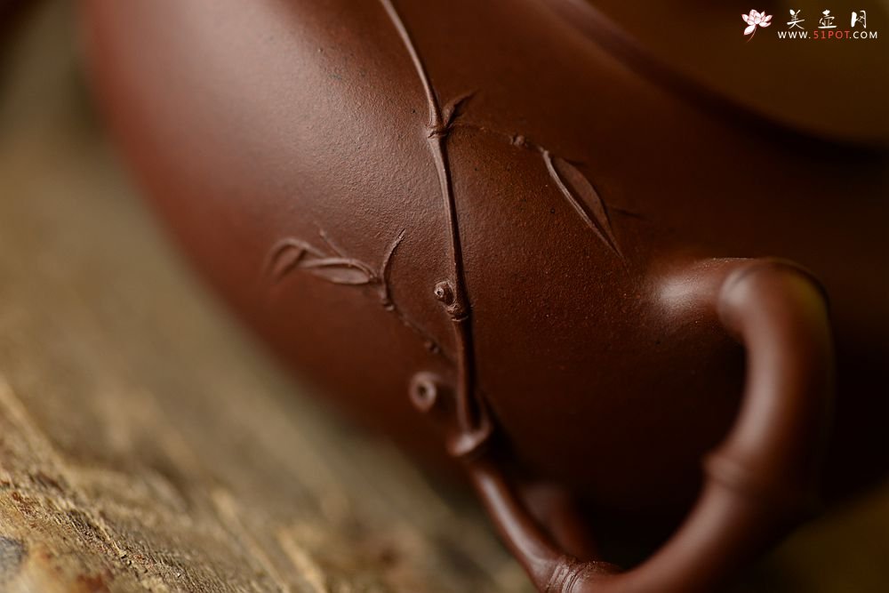 紫砂壶图片：灵秀之作 潘丹初全手竹趣二式  线条简练 爱不释手 - 美壶网