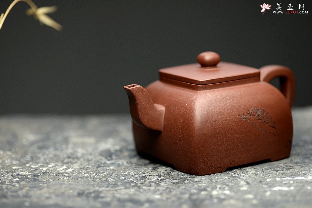紫砂壶图片：飘逸方刚 锦玉四方 别存古意 全手精品之作 - 美壶网