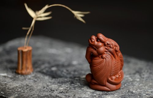 美壶定制紫砂壶 精致茶宠飞龙在天 神态逼真  原矿清水泥