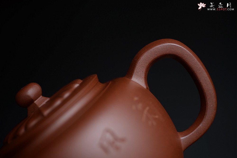 紫砂壶图片：刘世涛自撰壶铭 大富贵菱花 浑厚大气 装饰耐品~ - 美壶网