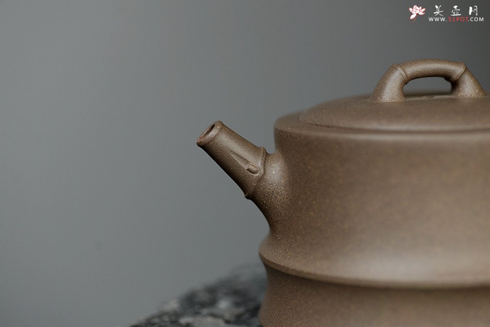 紫砂壶图片：优质青段 邵家俊经典作品 全手简竹段 劲挺秀美 - 美壶网