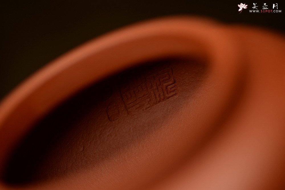 紫砂壶图片：质朴无华 铁线篆之自在心 全手朱泥玉亭 - 美壶网