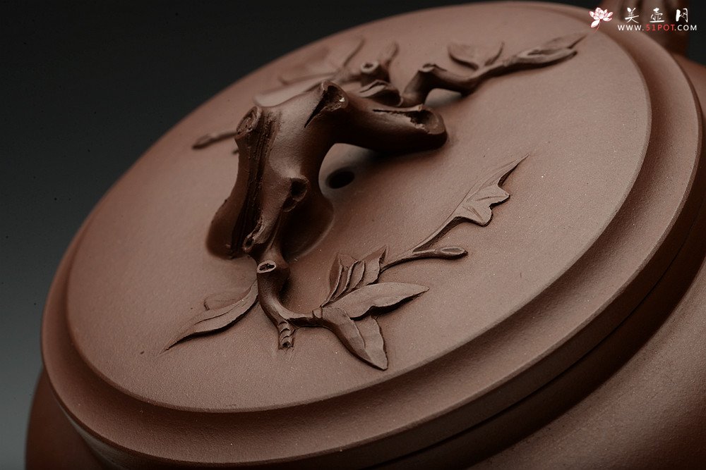 紫砂壶图片：春天的气息~大口实用 玉兰迎春 孙伟强张新亚合作原创作品 - 美壶网