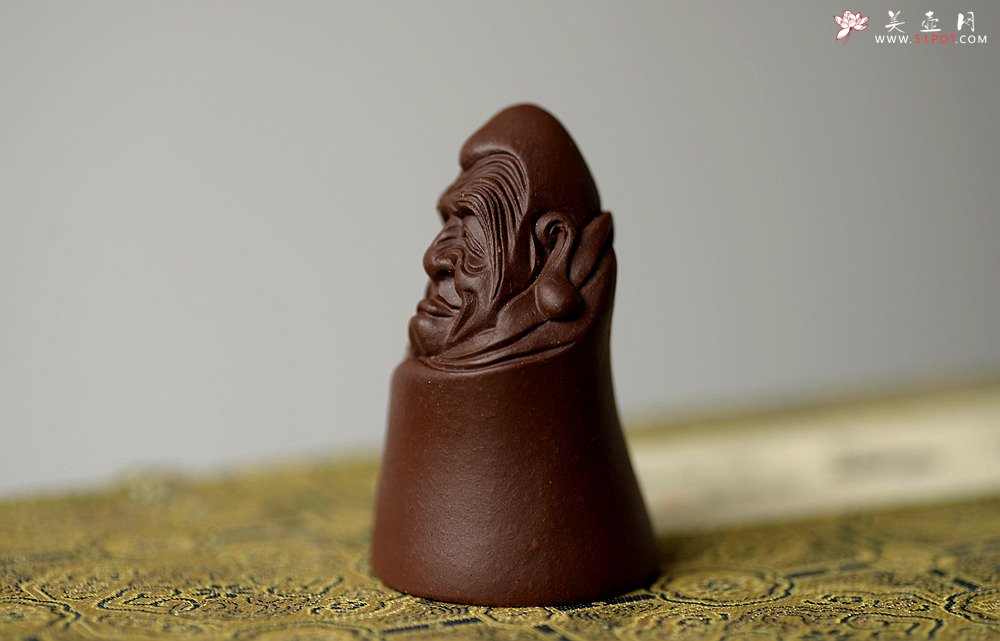 紫砂壶图片：精品茶宠 手把件 精致  守禅 - 美壶网