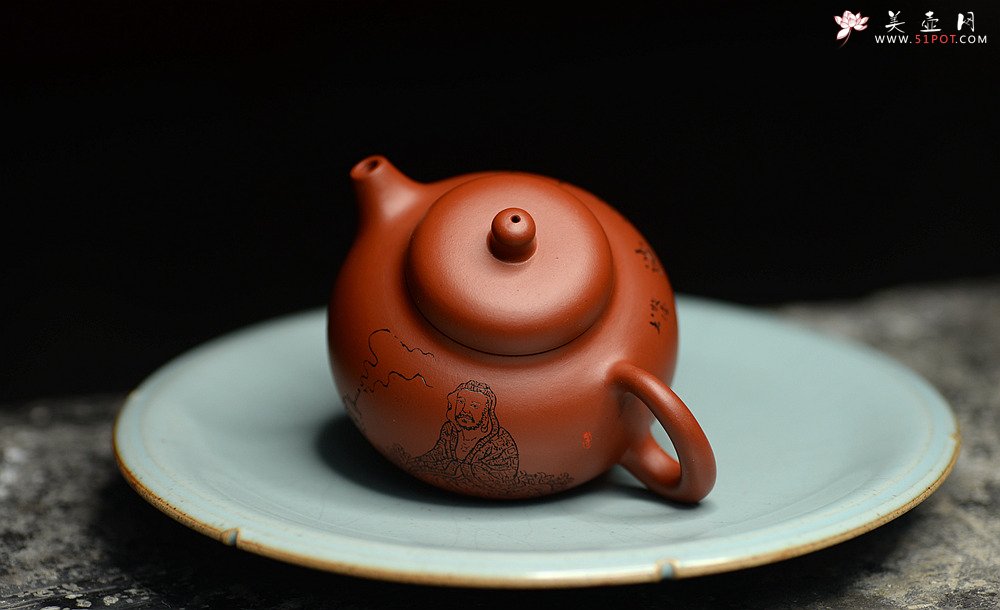 紫砂壶图片：茶盘尤物 原矿纯朱泥 红玉 饱满可人 赏玩皆宜 - 美壶网