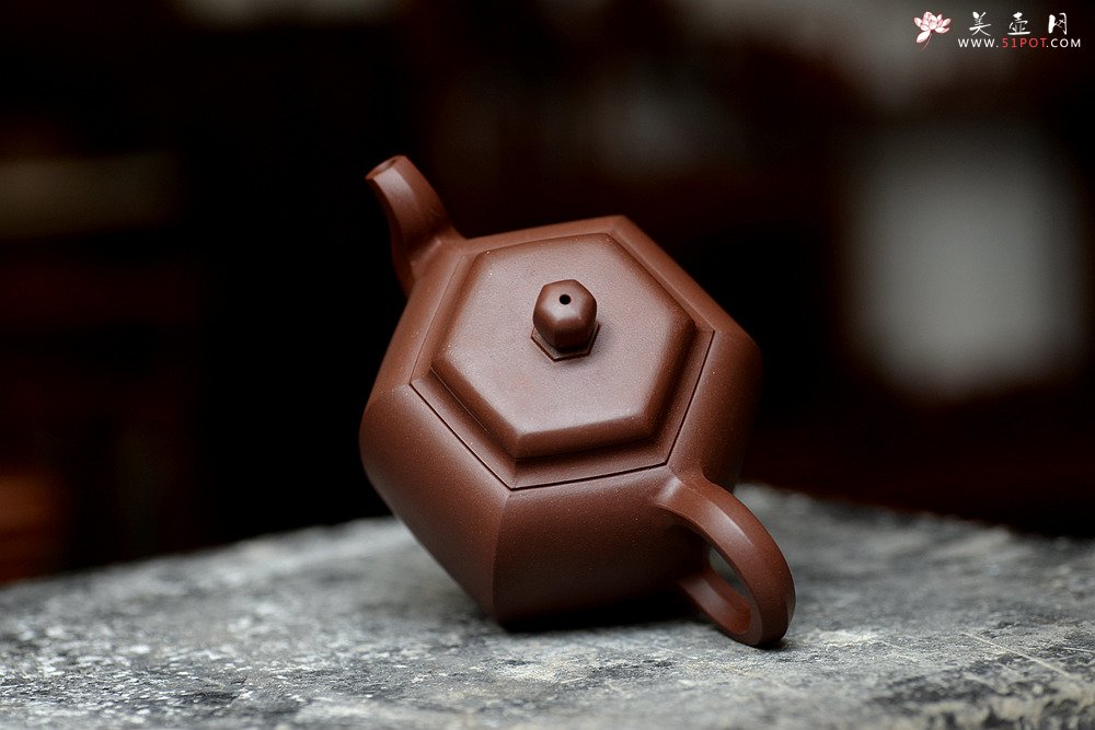 紫砂壶图片：马建鹏作品 美壶特惠 全手六方宝灯 工整挺拔 - 美壶网