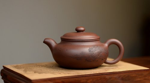 李彦雄紫砂壶 稳重大气  大仿古 通转山水 原矿底槽清