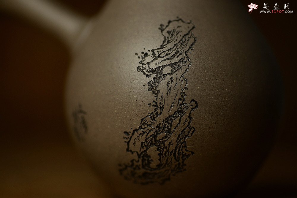 紫砂壶图片：淞庐原创设计  静品佳味~ 全手唐韵急须 文气十足 国助文涛装饰 - 美壶网