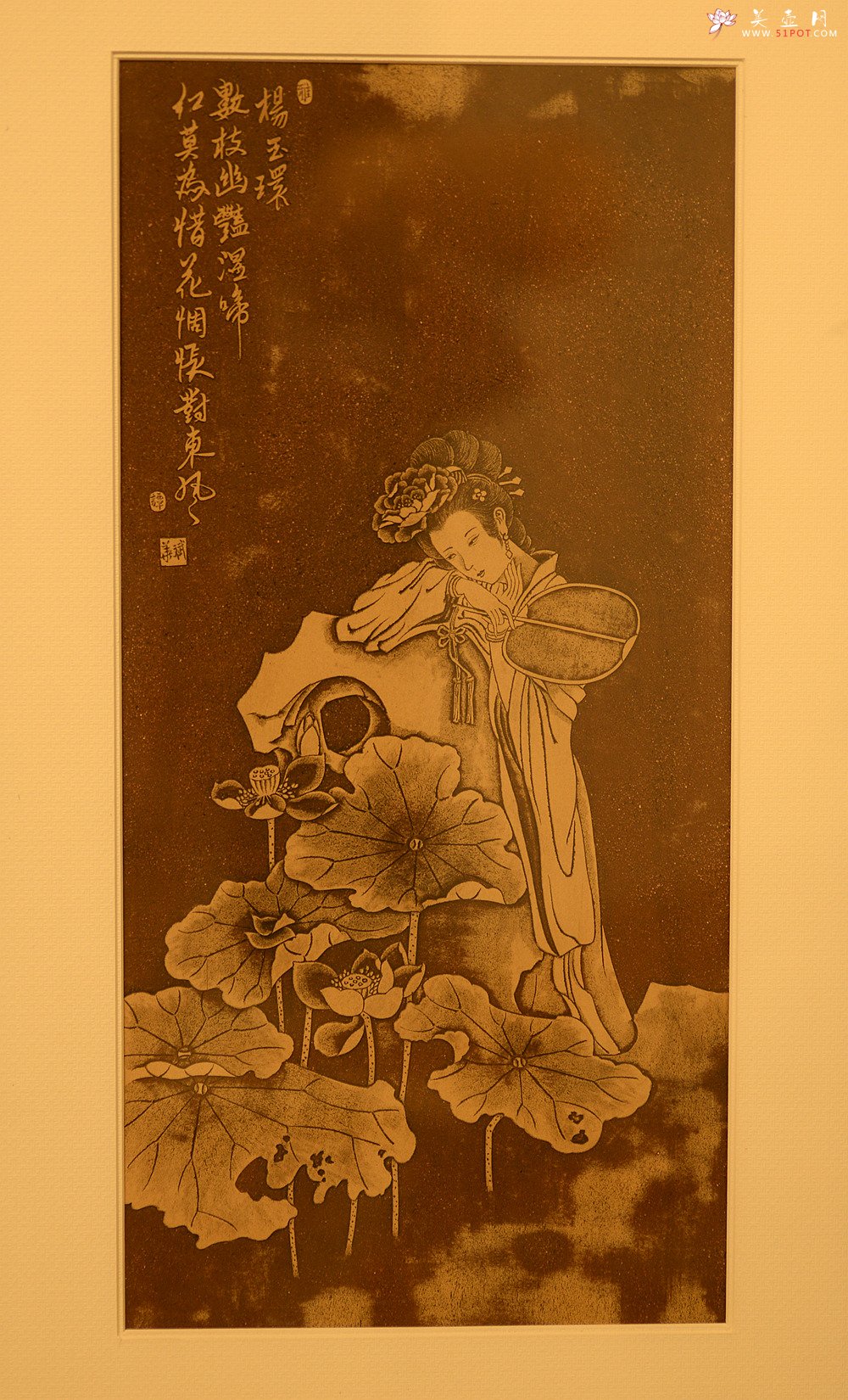 紫砂壶图片：谭华斌精心装饰 四大美女壁画 送礼自珍佳作 - 美壶网