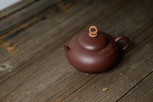 詹黎明紫砂壶 高路装饰 别样心意~ 全手静远  原矿紫泥