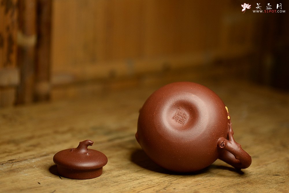 紫砂壶图片：单志萍作品 大气饱满 实用花器 凌寒 - 美壶网