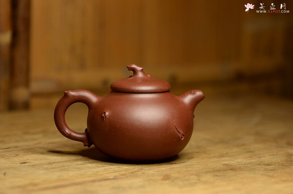 紫砂壶图片：单志萍作品 大气饱满 实用花器 凌寒 - 美壶网