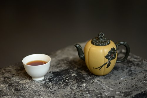 孙伟强紫砂壶 原创作品 本段小金瓜 灵巧曼妙 夏日利器 孙伟强张新亚合作 原矿段泥