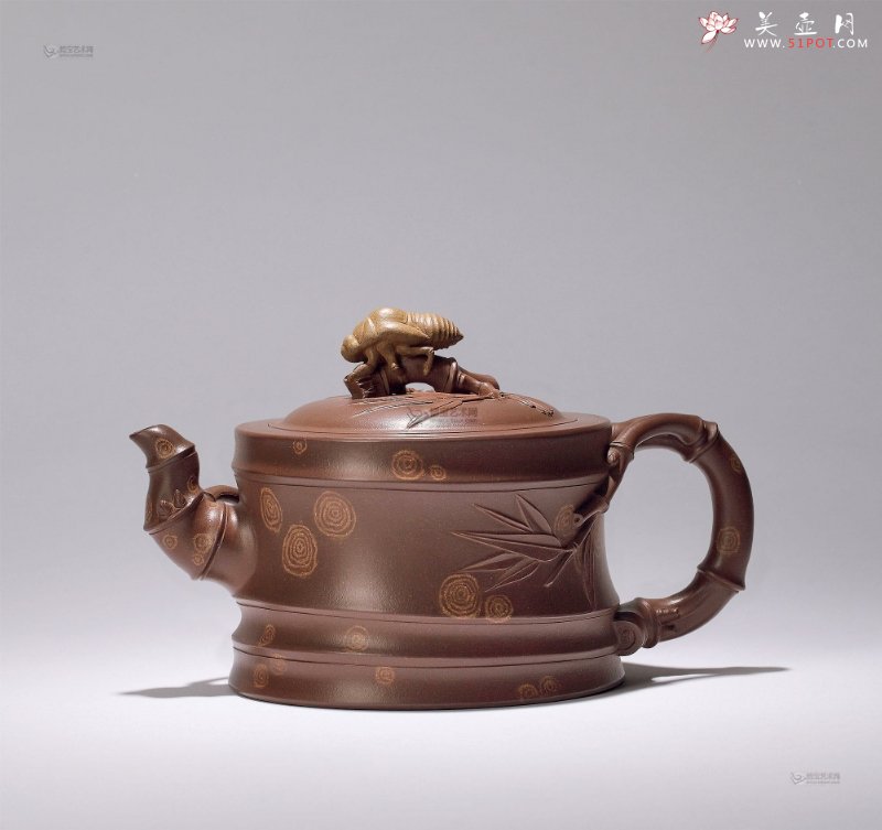 紫砂壶图片：禅衣斑竹 - 美壶网