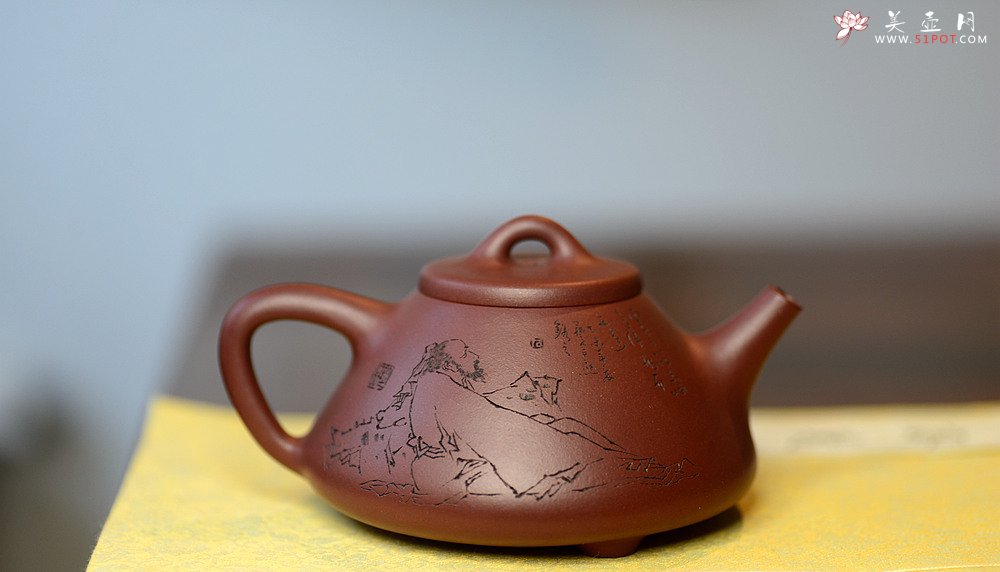 紫砂壶图片：张云熙精品装饰 油润老清水 子冶石瓢 挺拔清秀 有肉有骨 - 美壶网