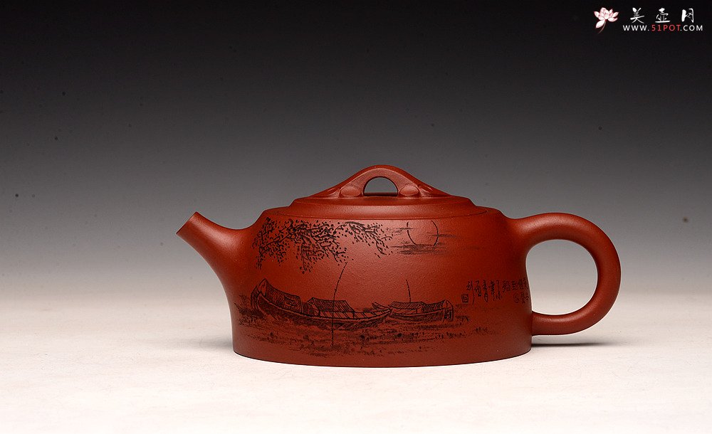 紫砂壶图片：枫桥夜泊之如意井栏 大口实用 - 美壶网