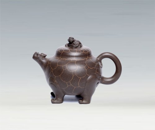 唐六琴紫砂壶 鸿运壶 原矿紫泥