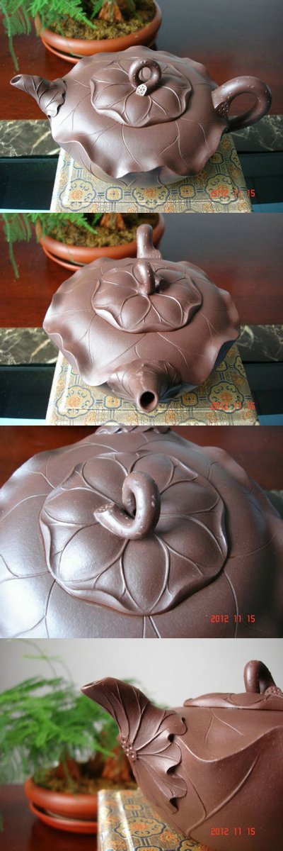 马顺伢紫砂壶 荷叶壶 