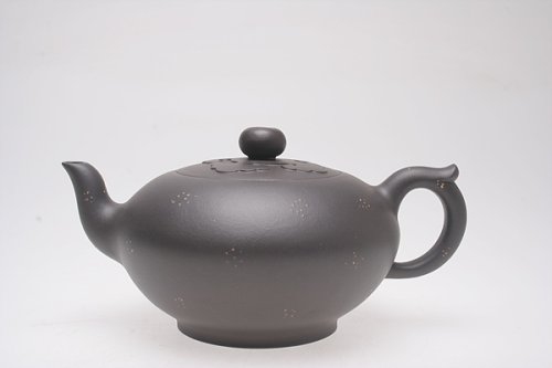 陈焱紫砂壶 梅花如意 原矿黑泥