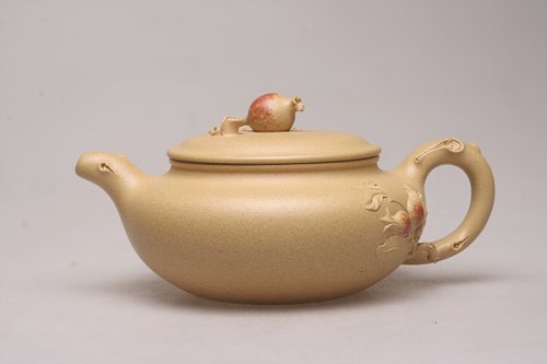 陈焱紫砂壶 仿古石榴壶 原矿段泥