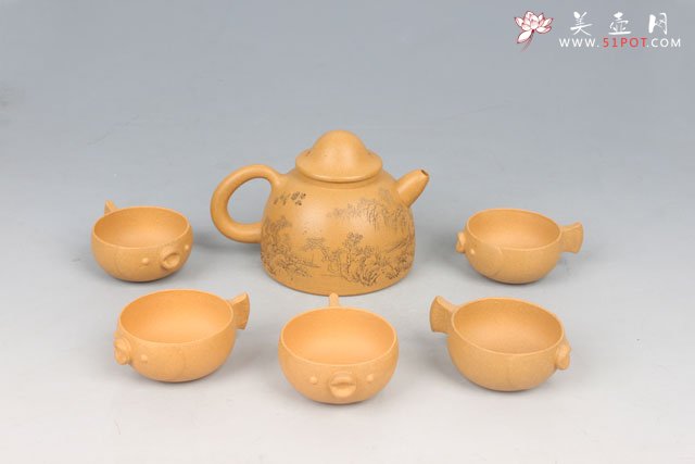 紫砂壶图片：渔翁套壶 - 美壶网