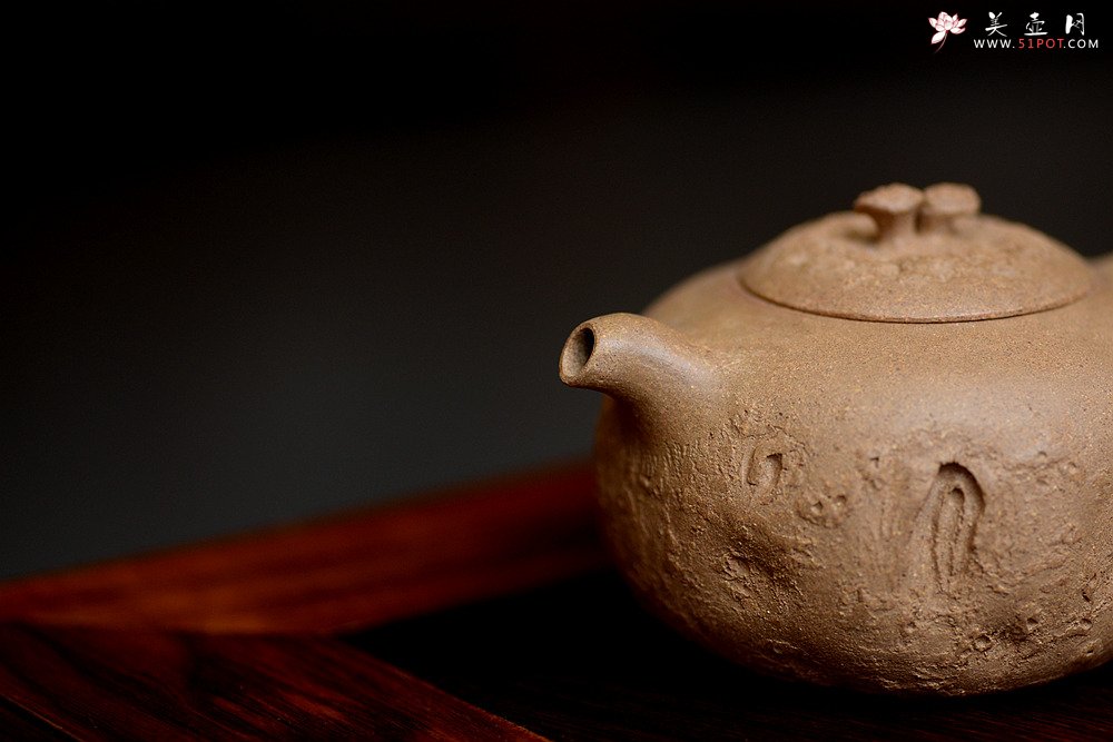 紫砂壶图片：姜建荣全手作品 古朴之味~~~沧桑质感 全手龚春 - 美壶网