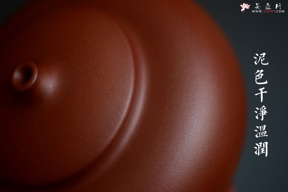 紫砂壶图片：饱满挺拔 圆润可人 于洪霞乙未年全手作品 童馨提梁 - 美壶网