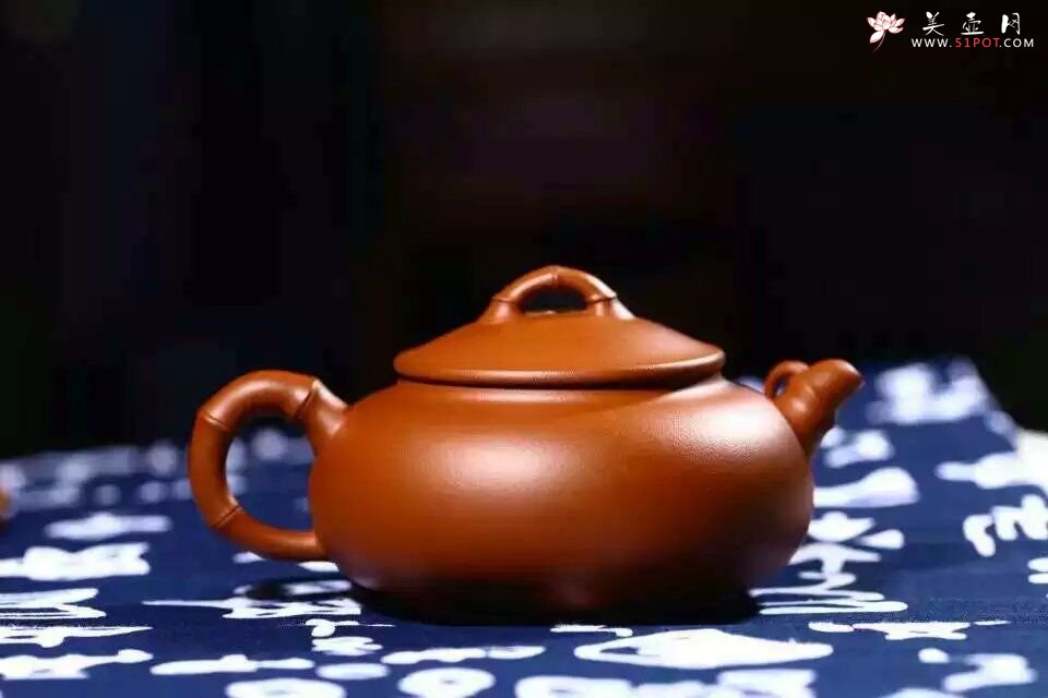 紫砂壶图片：扁竹鼓 - 美壶网