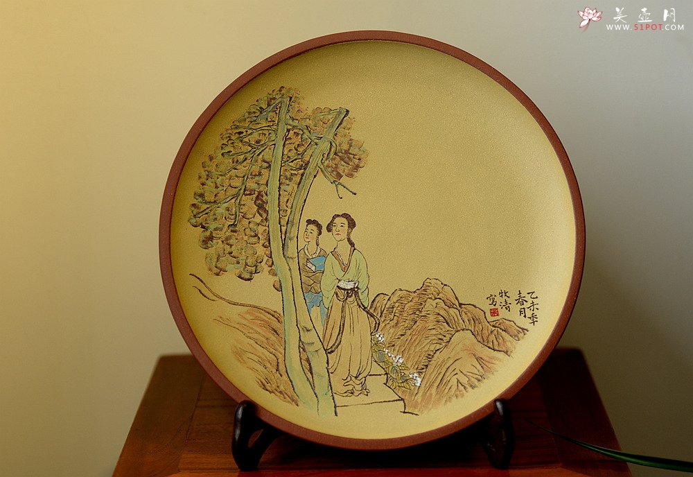 紫砂壶图片：朱牧清作品 挂盘 装饰新意 韵味十足 - 美壶网