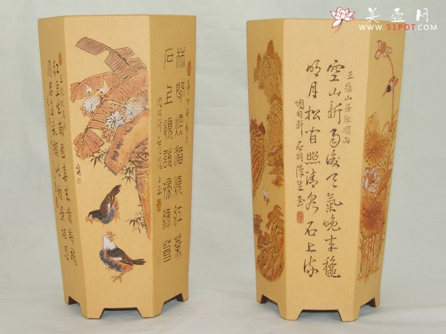 紫砂壶图片：六方仟筒 - 美壶网