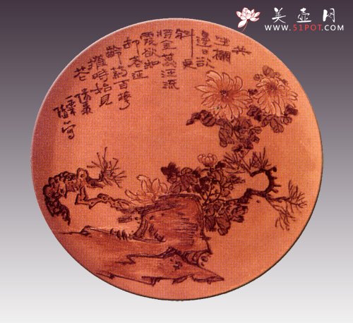 紫砂壶图片：清妍陶瓷挂盘 - 美壶网