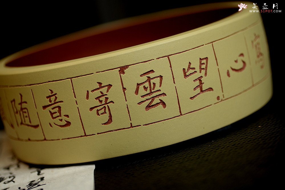 紫砂壶图片：茶舍必备 张听刚水洗 魏碑  刀法精到 文质相含 - 美壶网