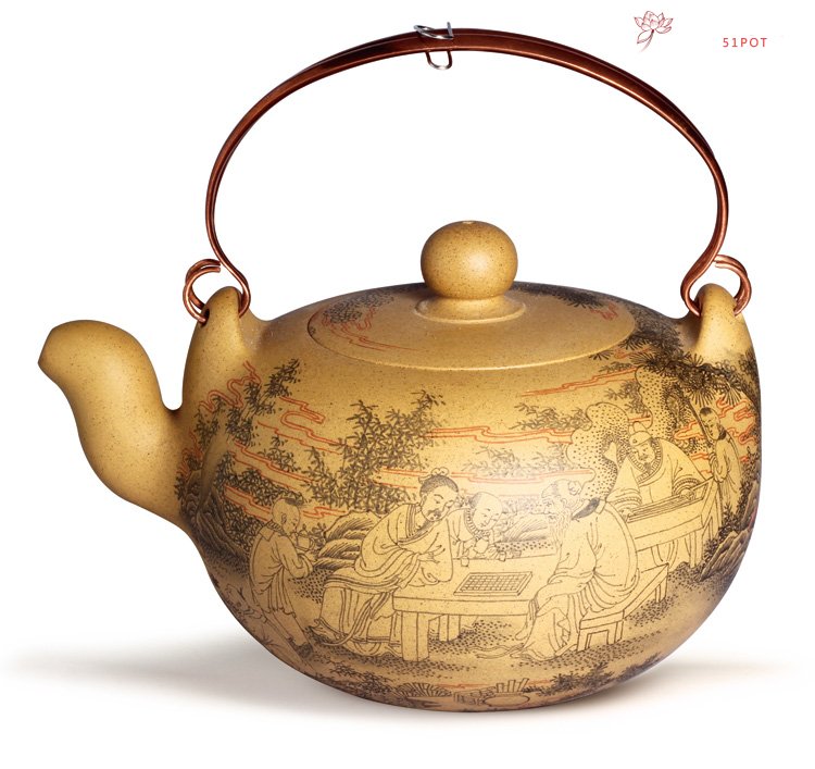 紫砂壶图片：学仕提梁壶 - 美壶网