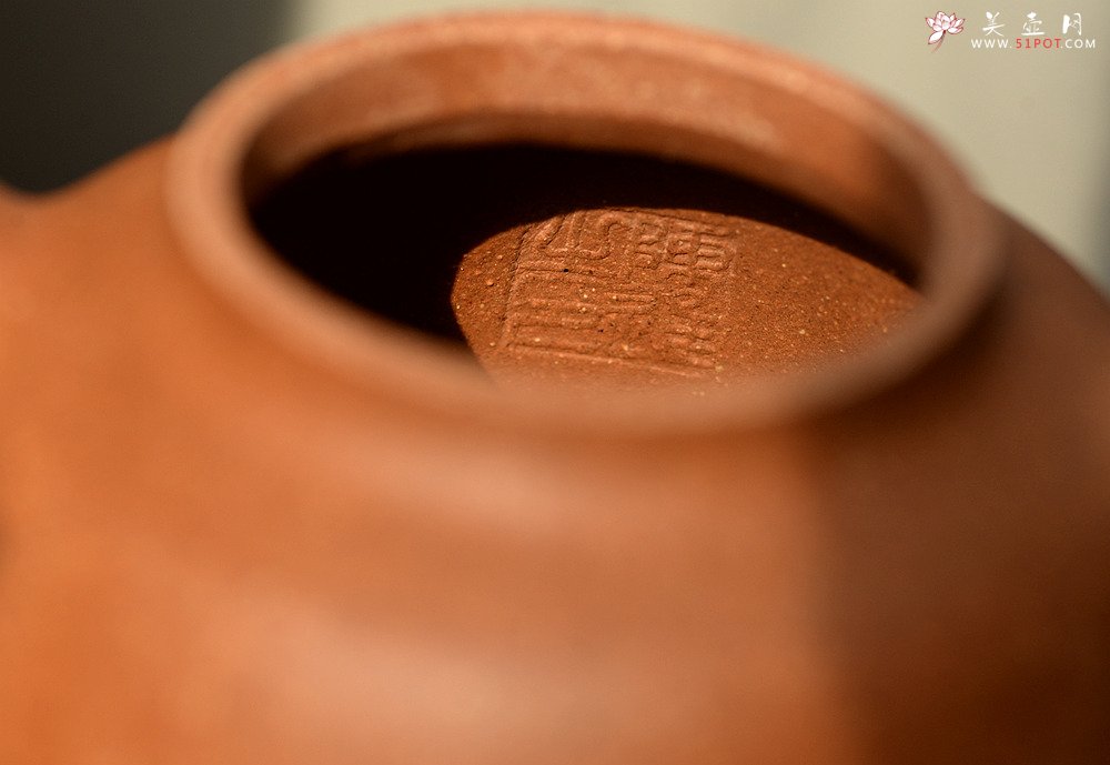 紫砂壶图片：细刻如丝 黄龙山降坡泥 全手高士壶 饱满大气 - 美壶网