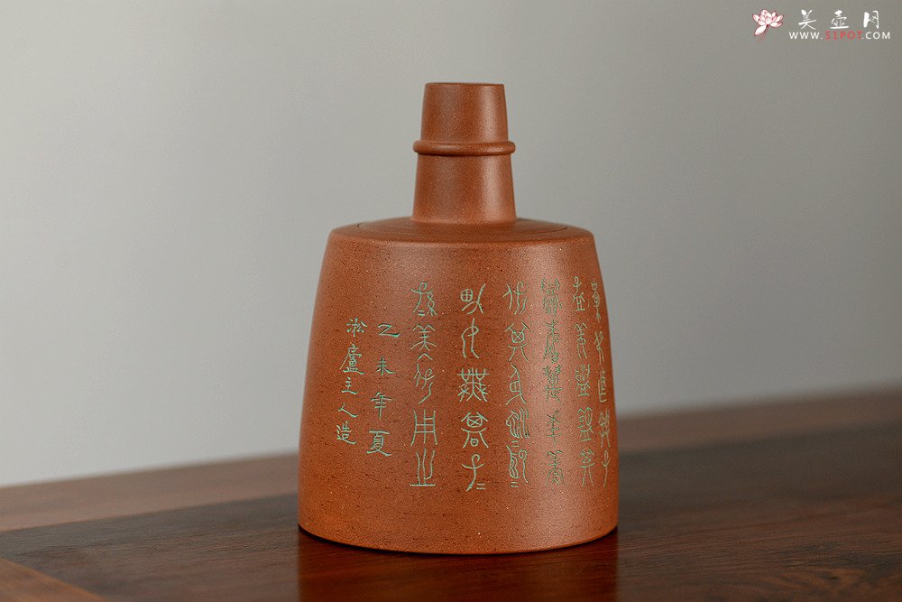 紫砂壶图片：淞庐全手作品 茶叶罐 造型新颖 雅致文气 - 美壶网