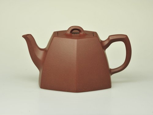 张菊萍紫砂壶 铜陀六方 原矿底槽清