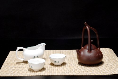 汪洋紫砂壶 南瓜提梁壶 原矿紫泥