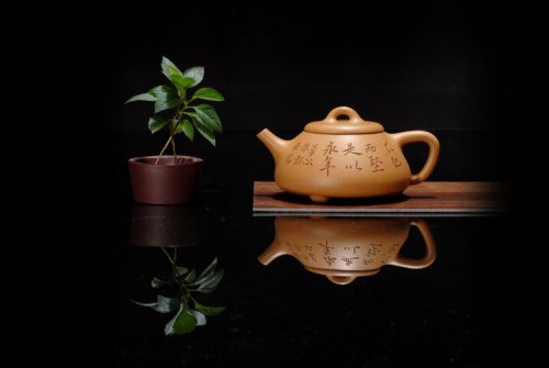 汪洋紫砂壶 曼生石瓢 原矿段泥