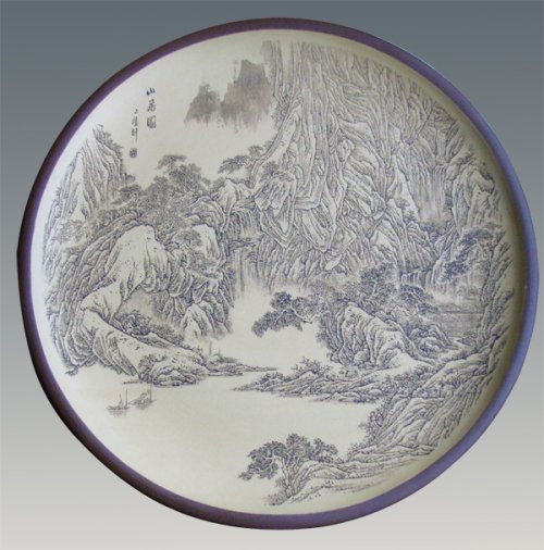 厉上清紫砂壶 山居图 原矿段泥