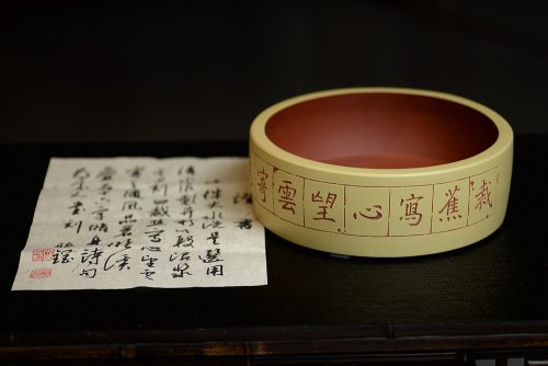 张听钢紫砂壶 茶舍必备 张听刚水洗 魏碑  刀法精到 文质相含 原矿清水泥