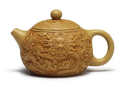 周小明紫砂壶 一粒珠龙腾盛世 原矿段泥