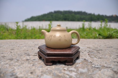 蔡应军紫砂壶 全手工制作匏瓜壶 本山绿泥