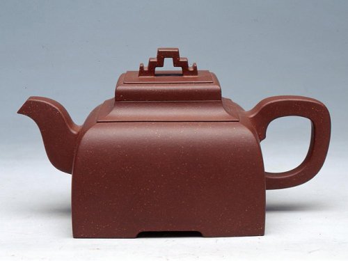 范泽君紫砂壶 四方桥顶壶 原矿底槽清