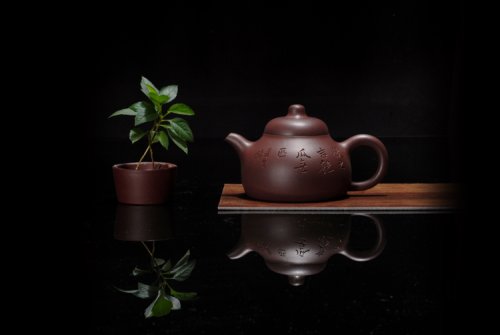 汪洋紫砂壶 匏瓜 原矿紫泥